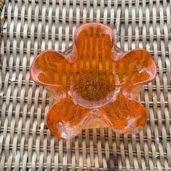 Vintage Orange Ashtray/trinket Dish 1960 - Picture 4 of 6